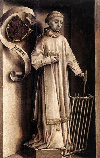Rogier van der Weyden Portrait Diptych of Laurent Froimont oil painting image